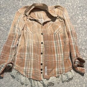 Custom Ombré Plaid Button Down Shirt